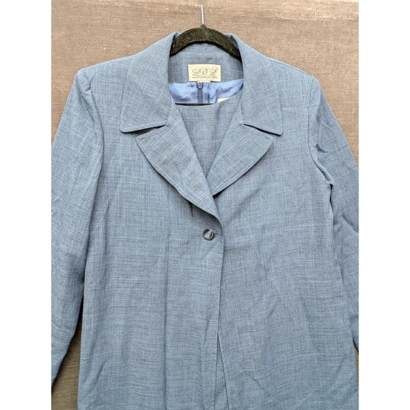 LEL Long Elegant Legs Blue Dress Suit Career Business Women's 10 Vintage NOS - Picture 3 of 10